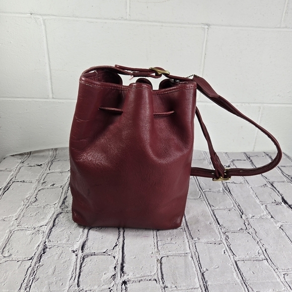 Vtg Coach red leather legacy drawstring bucket bag purse adr 9966 - Picture 11 of 12